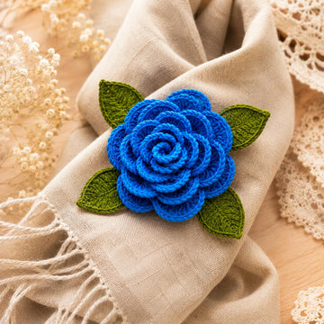 3D Crochet Flower Pattern with Leaves – PDF + Video Tutorial