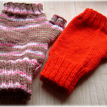 Basic fingerless mittens for lady or child