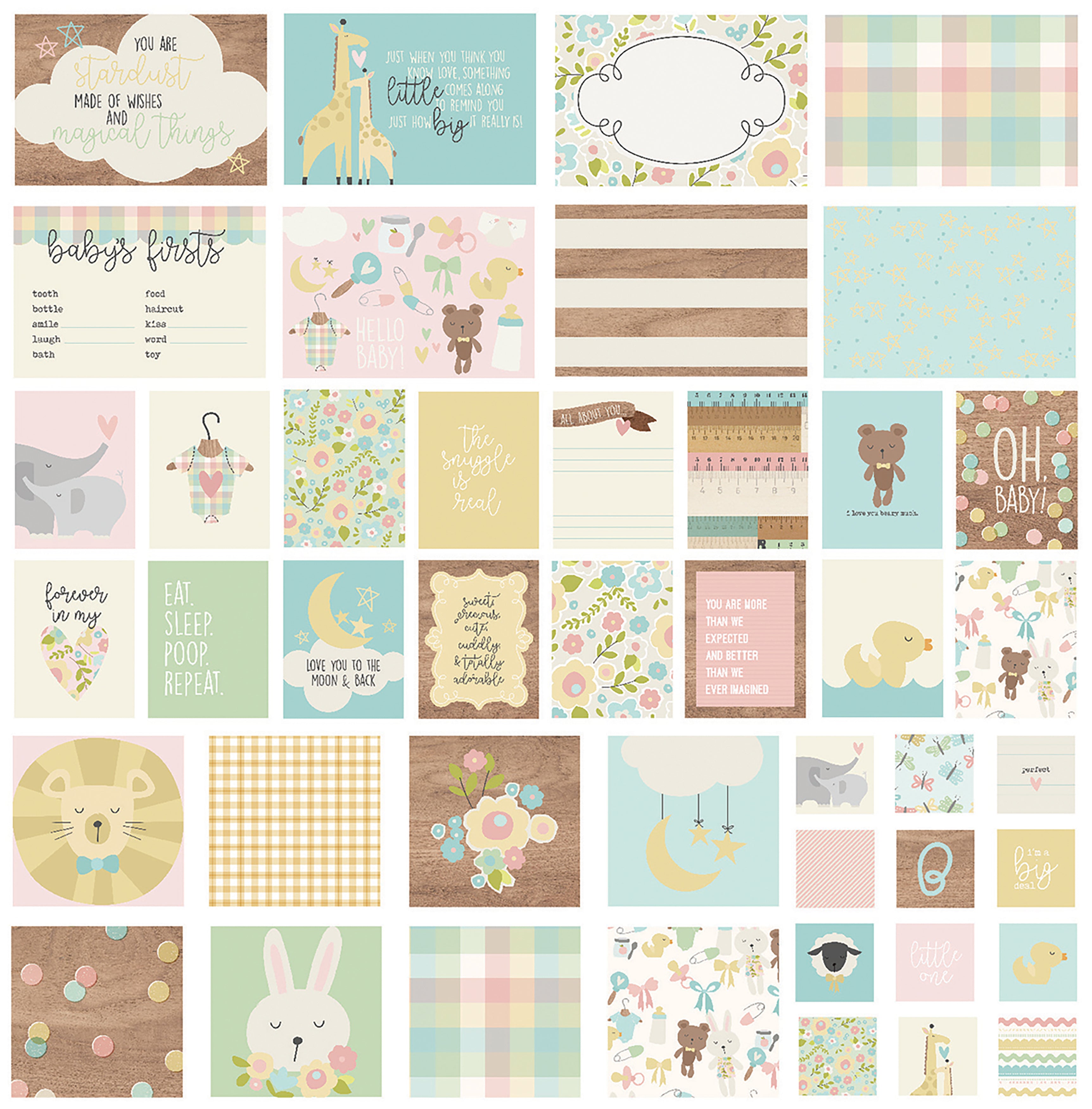 Simple Stories Sn@p! Card Pack 48/Pkg - Oh Baby!