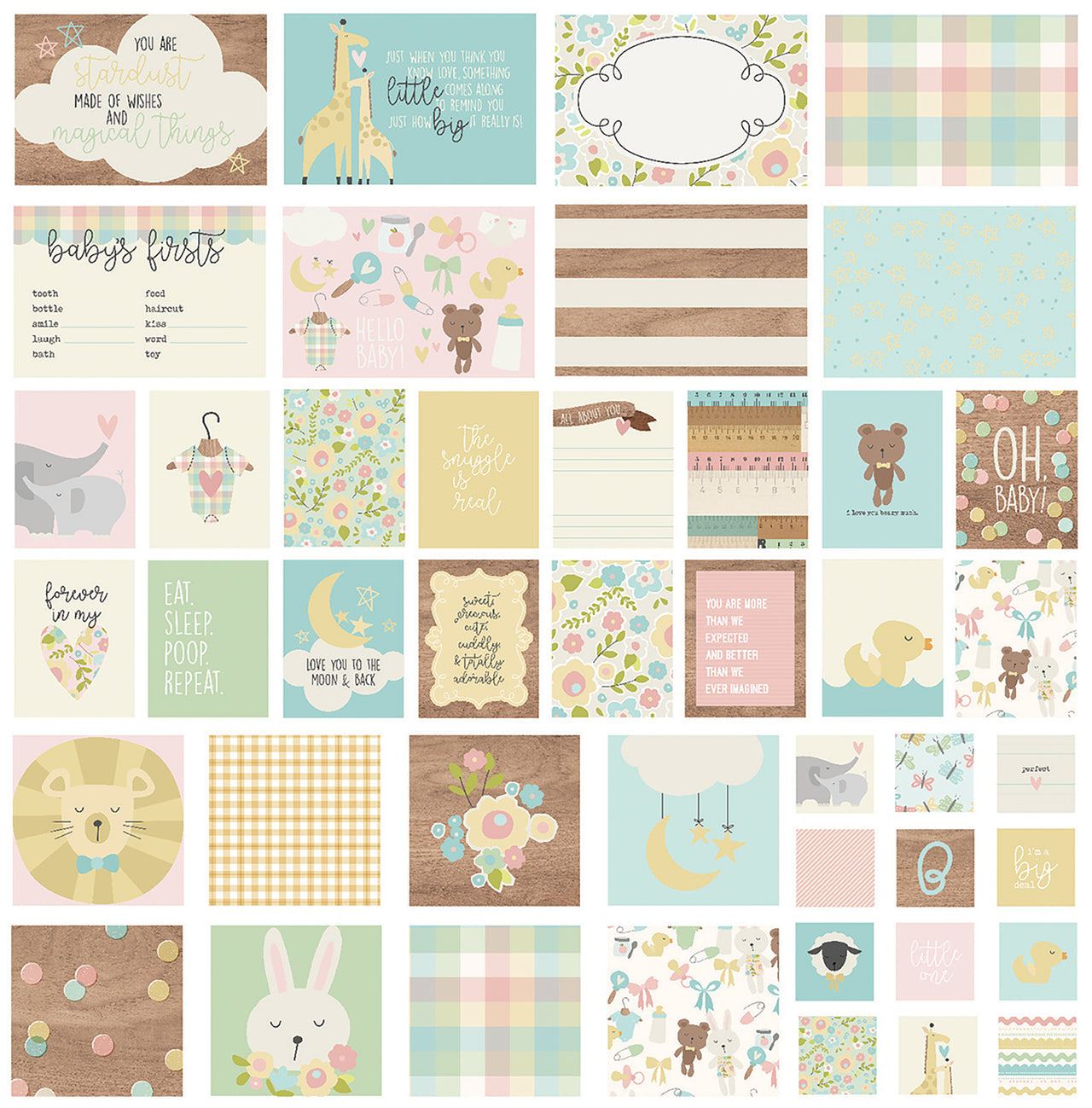 Simple Stories Sn@p! Card Pack 48/Pkg - Oh Baby!