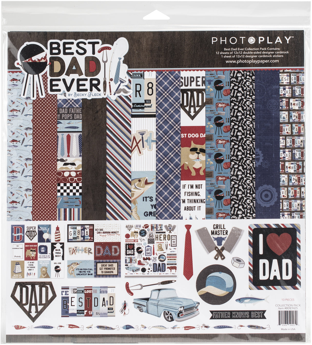 Photoplay Paper PhotoPlay Collection Pack 12"X12" - Best Dad Ever