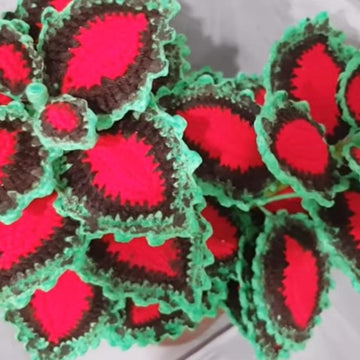Crochet Coleus plant