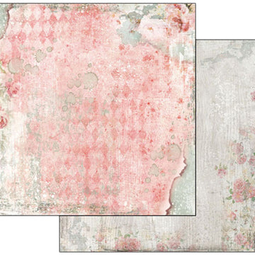 Stamperia Intl Stamperia Double-Sided Cardstock 12"X12" 10/Pkg - Dream Texture With Rose