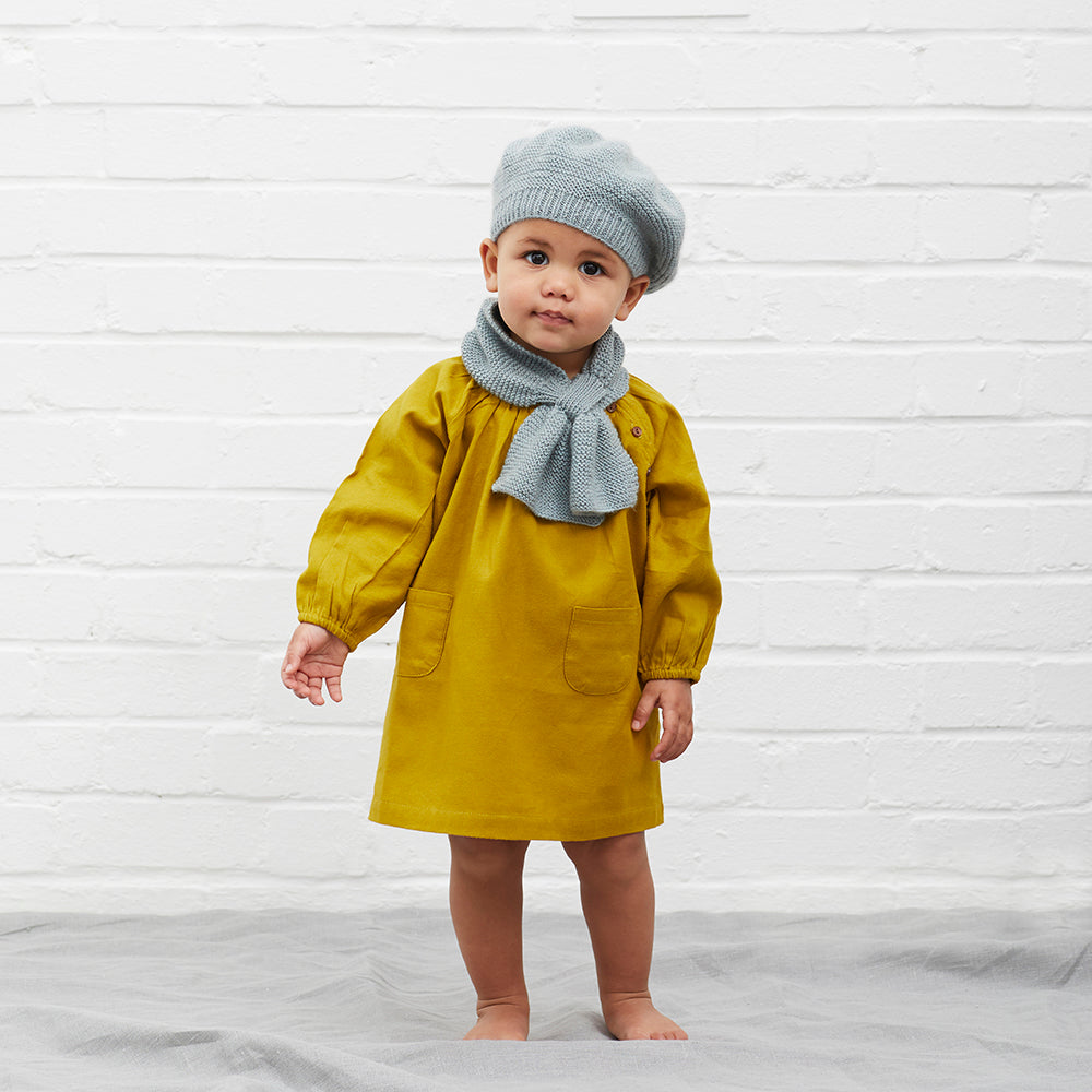 Celestia Beret & Cravat - Knitting Pattern for Babies in Debbie Bliss Luna