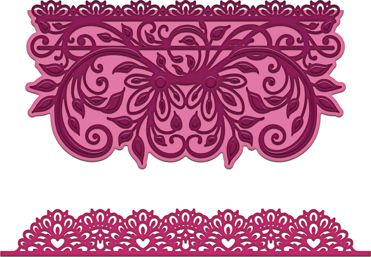 Heartfelt Creations Cut & Emboss Dies - Heartfelt Love-Sweetheart Borders
