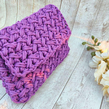 Origami One-Piece Textured Crochet Bag