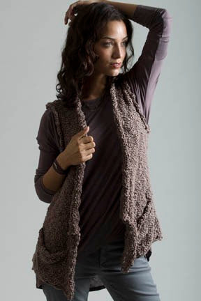 Prom Night Tuxedo Vest in Tahki Yarns Rosa