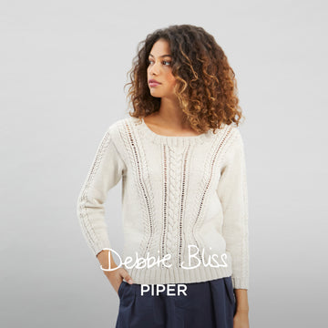 Veronica - Sweater Knitting Pattern For Women in Debbie Bliss Piper