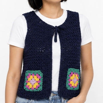 Dense Stitch Crochet Waistcoat