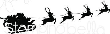 Stamping Bella Cling Stamps - Santa's Sleigh Silhouette