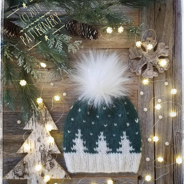 Festive Trees worsted hat