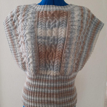 Cable Vest - Sideways Knit