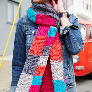 Miter Me This Chic Scarf in Red Heart Chic Sheep - LW5903 - Downloadable PDF
