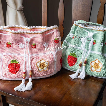 Strawberry Drawstring Crossbody Bag