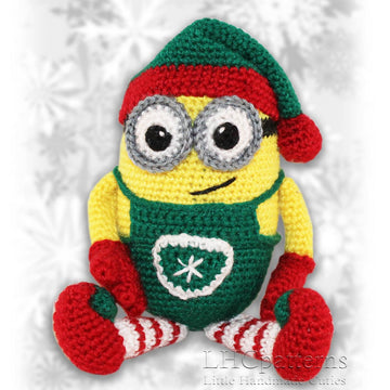 Minion Christmas Elf Crochet Pattern, Crochet Christmas Elf, Crochet Minion, Minion Crochet Pattern