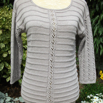 Sweater with Alternating Ridge Pattern