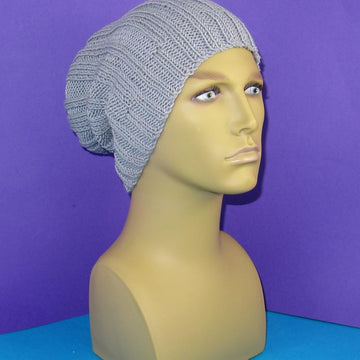 Rib Pattern Super Slouch Hat