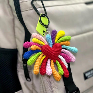 Crochet Heart,Crochet Hearts Patterns,Crochet Heart-shaped Fireworks Keychain