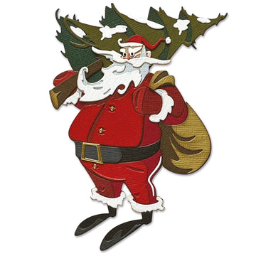 Sizzix Thinlits Die Set 18PK - Woodland Santa, Colorize
