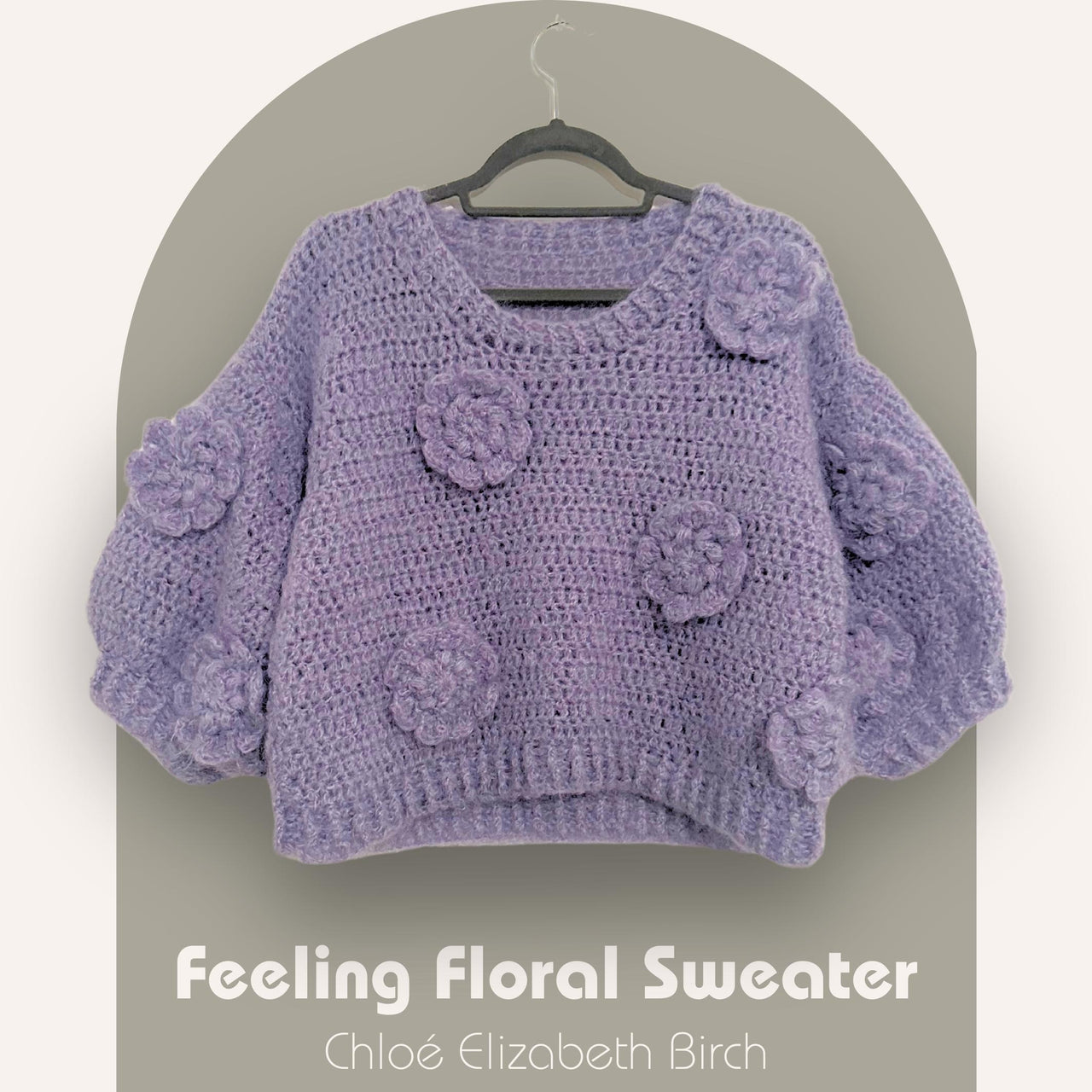 Feeling Floral Crochet Crop Sweater