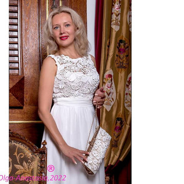 Wedding dress with lace top