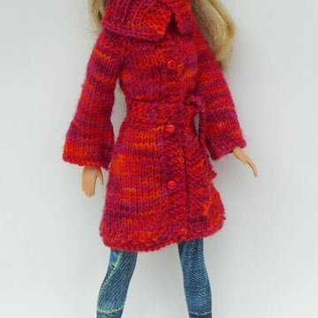 Strickjacke und Mütze für kleine Puppen