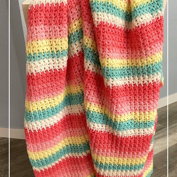 Bright Pastel Textured Blanket