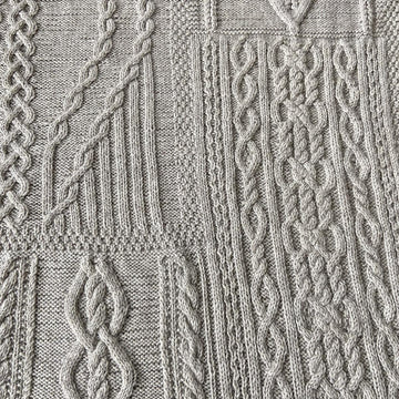 Seamless Patchwork Cable Afghan