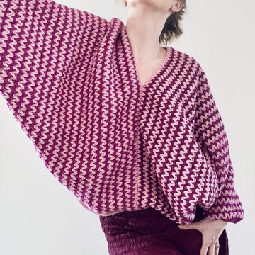 Zig Zag Wing Oversized Jumper