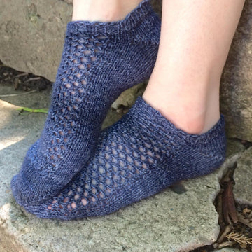 Hematite Lace Socks
