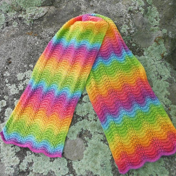 Rainbow Ripple Scarf