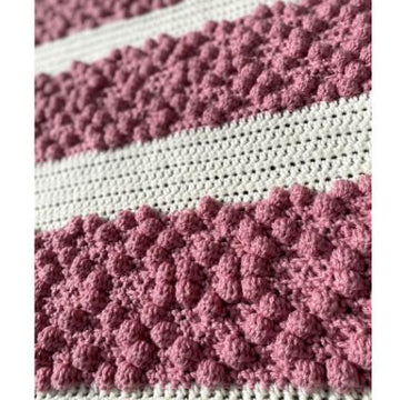 Double Sided Bobble Heart Blanket US terminology By Melu Crochet