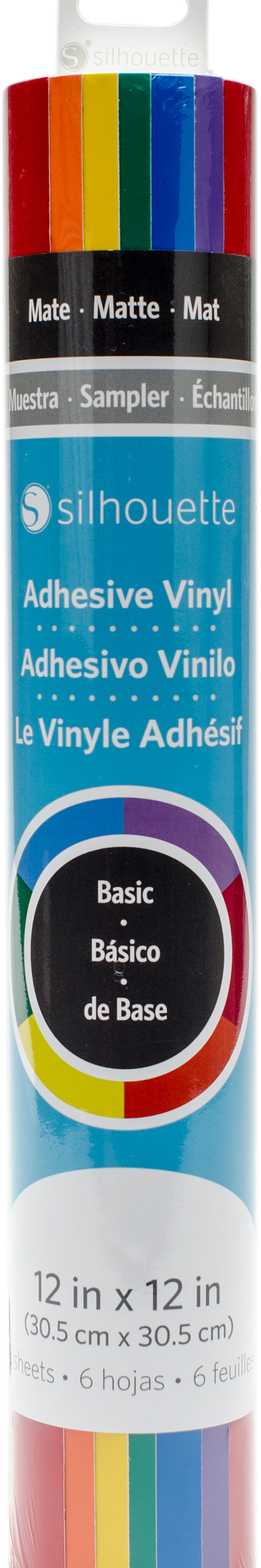 Silhouette America Silhouette Vinyl Sampler Pack 12"X12" 6/Pkg (on A Roll) - Red, Orange, Yellow, Green, Blue, Violet