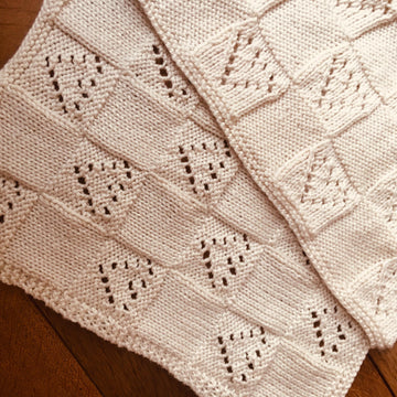 Heart Patch Blanket, Knitting Pattern