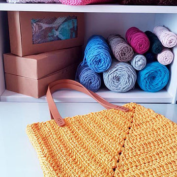 Striped Granny Rope Tote