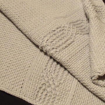 Blanket with Celtic Cable Design