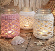 Crochet Candle Cozies For Mason Jars