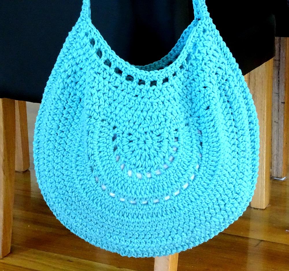 Large Crochet Boho Bag