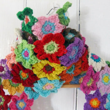 Bright Blooms Flower Scarf