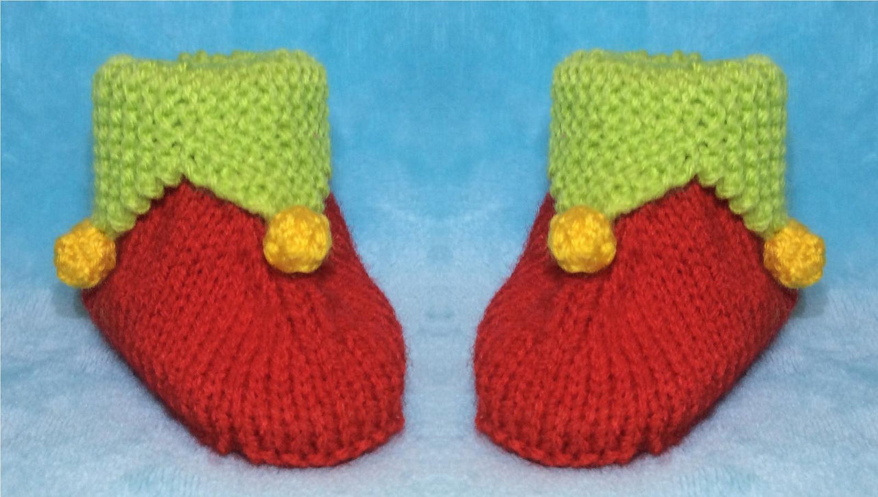 Christmas Elf Baby Booties