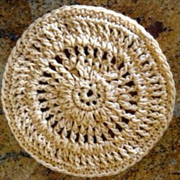 Sunny Round Dishcloth