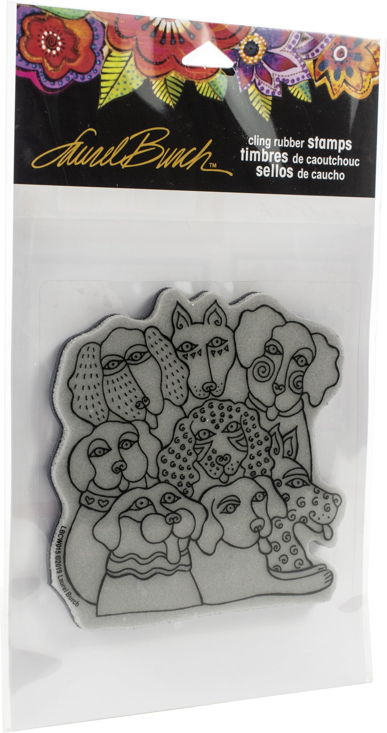 Stampendous Laurel Burch Cling Stamp - Canine Clan