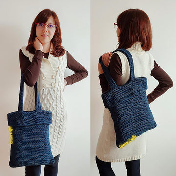 Petrol Blue Tote Bag Crochet Pattern