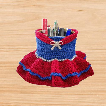 A Crochet Dress Stationery Holder