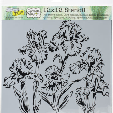 The Crafter's Workshop Crafter's Workshop Template 12"X12" - Irises