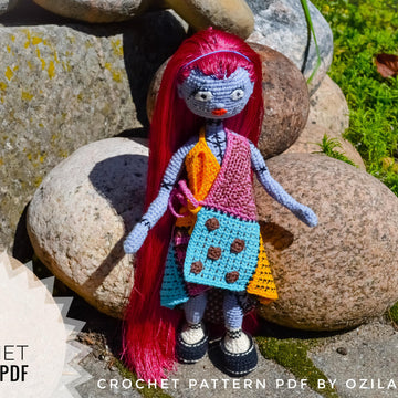 Crochet Pattern Sally Skellington Amigurumi doll