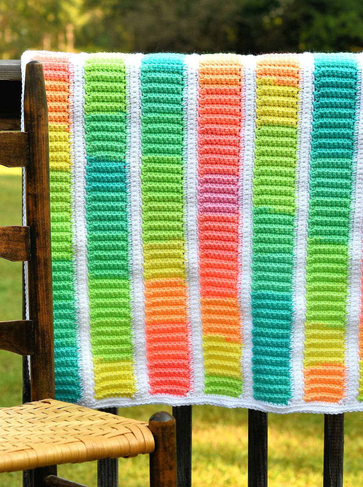 Retro Stripes Baby Blanket
