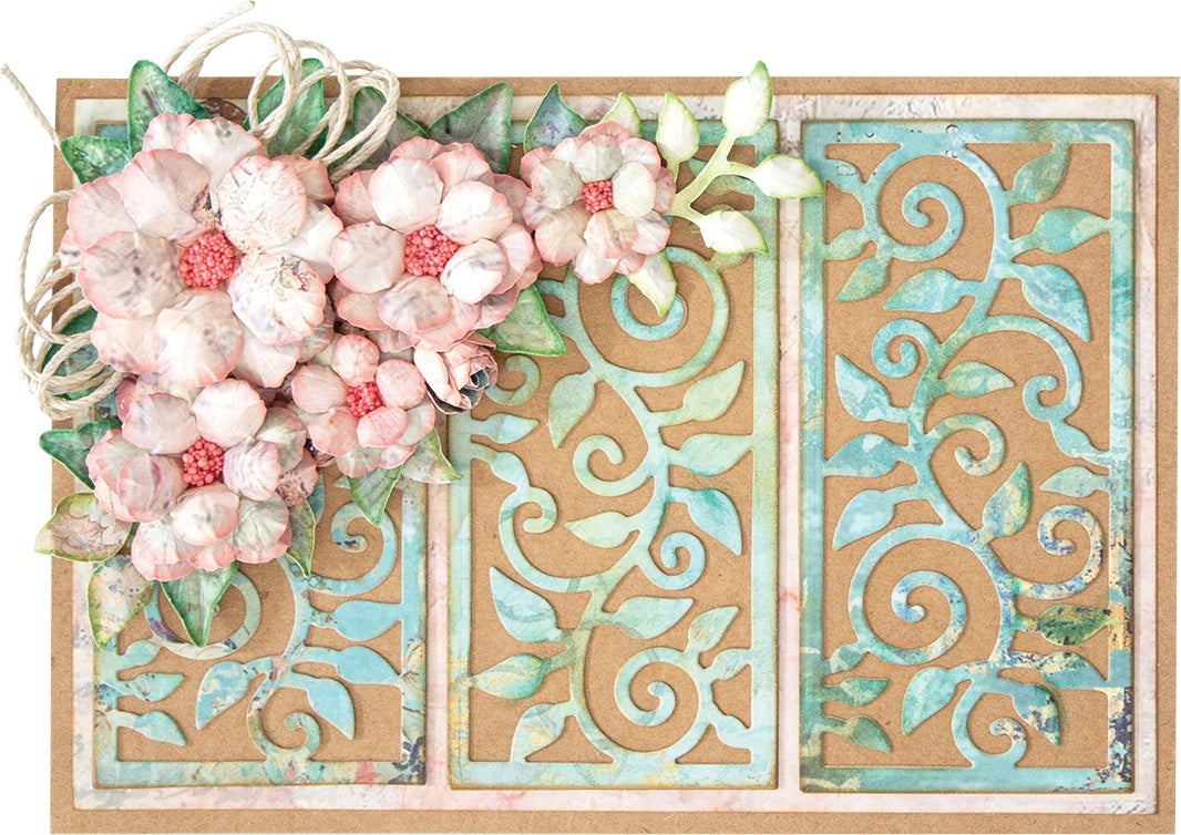 Spellbinders Shapeabilities Die D-Lites By Marisa Job - Leaf Border 3.95"X1.90"