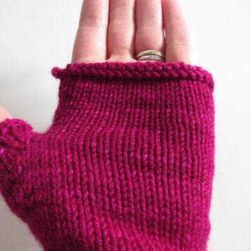 Quilted Spring Fingerless Mittens