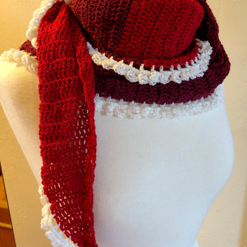 Mrs. Claus Shawl Easy Crochet Pattern